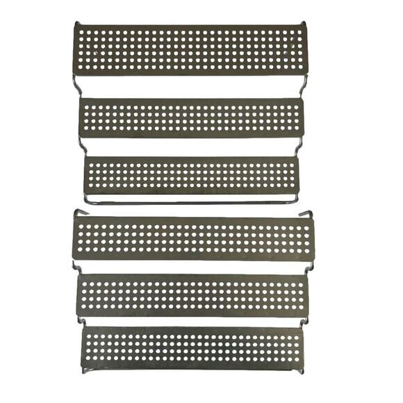 Metal Multi Level Spice Shelf Rack Organizer Silver Tone Metal Free Standing - Picture 8 of 15